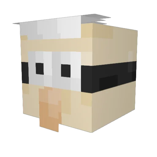 Caloominati Minecraft avatar head, 3D render