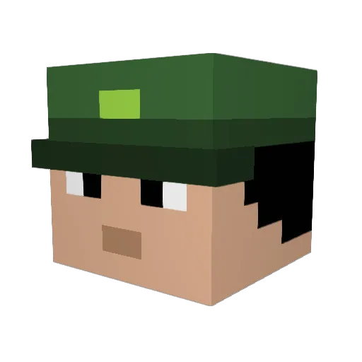 Calor01 Minecraft avatar head, 3D render