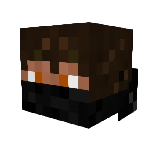 Calories Minecraft avatar head, 3D render