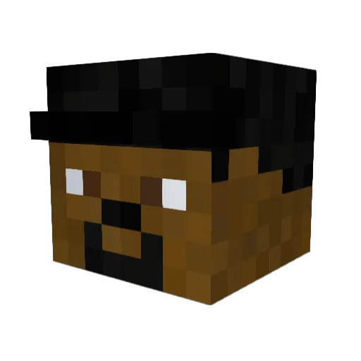 Calosci Minecraft avatar head, 3D render