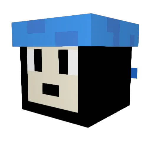 Calowis Minecraft avatar head, 3D render