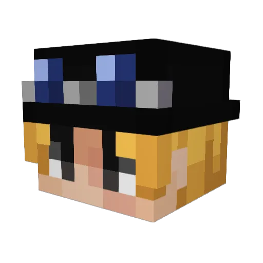 Caloz_ Minecraft avatar head, 3D render