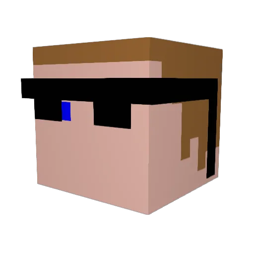Calpalstrong Minecraft avatar head, 3D render