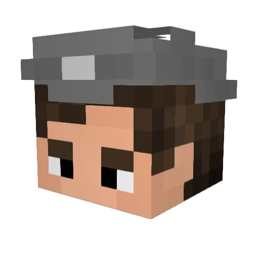 Calphrick2 Minecraft avatar head, 3D render