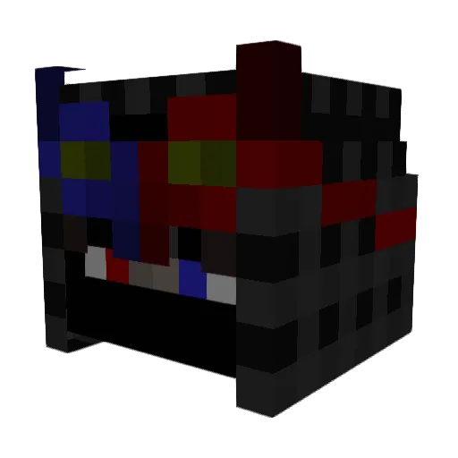 Calpogos Minecraft avatar head, 3D render