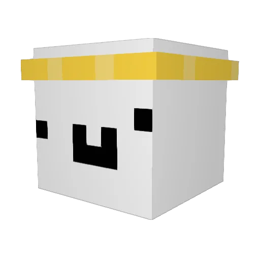 Calps Minecraft avatar head, 3D render