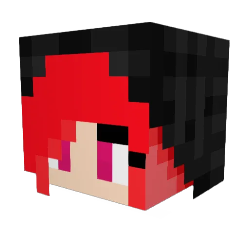 Caltear Minecraft avatar head, 3D render
