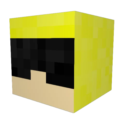 Calthecool Minecraft avatar head, 3D render
