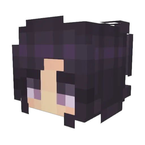 Caludia Minecraft avatar head, 3D render