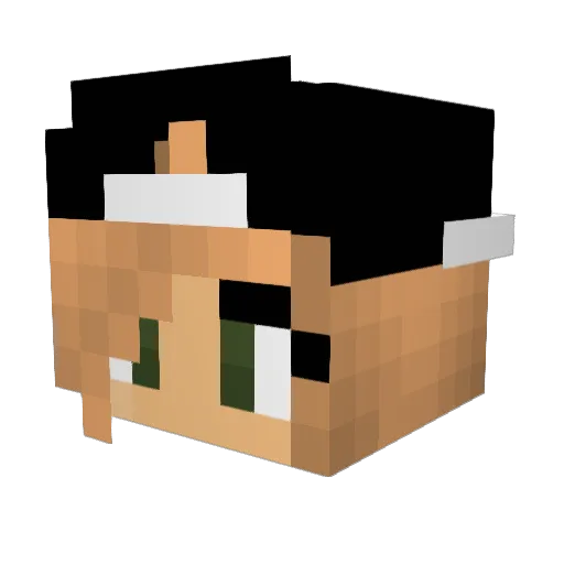 Caluffi Minecraft avatar head, 3D render