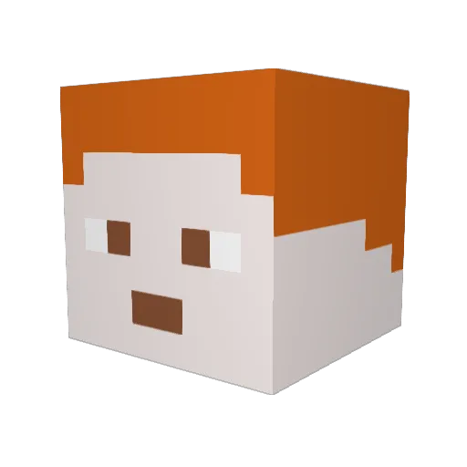 Calum513 Minecraft avatar head, 3D render