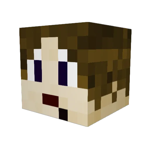 CalumbsBR Minecraft avatar head, 3D render
