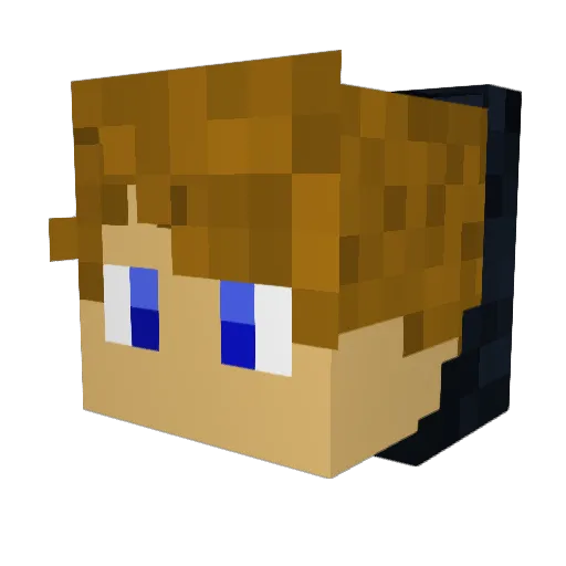 CalumsHench Minecraft avatar head, 3D render