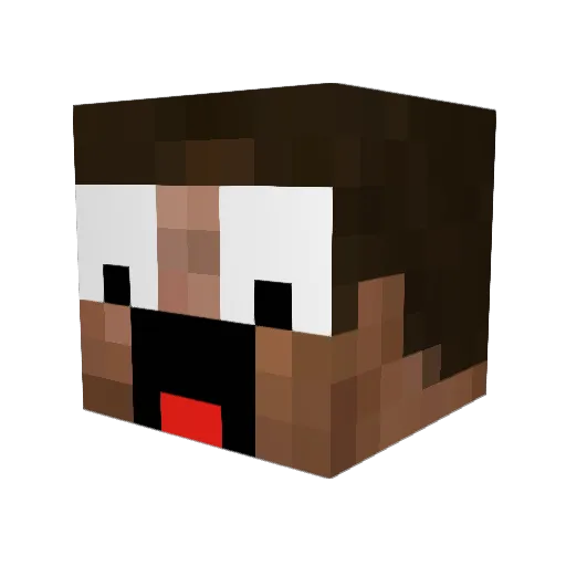 CalvDaJevz Minecraft avatar head, 3D render