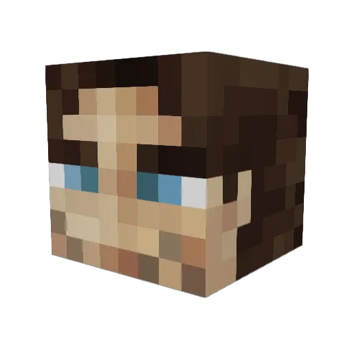CalvinTower Minecraft avatar head, 3D render