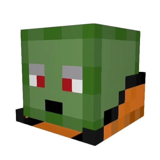 Calvomagia Minecraft avatar head, 3D render