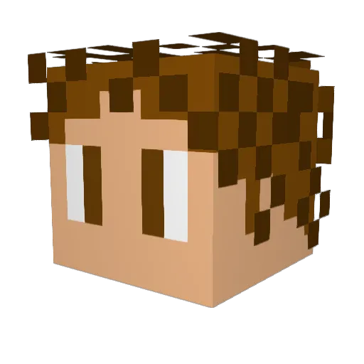 CalvyTress Minecraft avatar head, 3D render