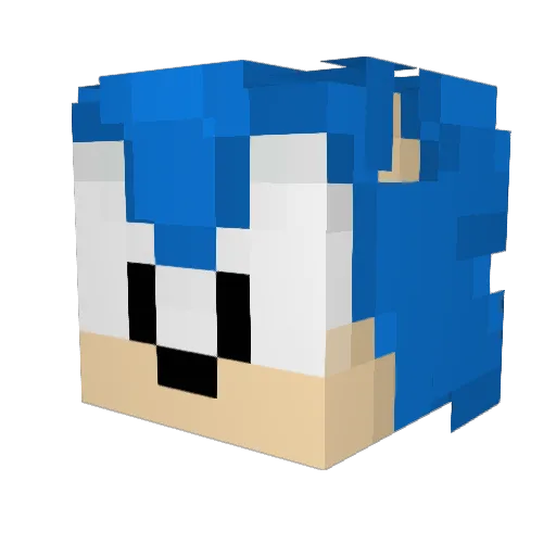 Calypsox Minecraft avatar head, 3D render