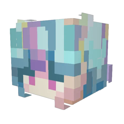 Calyxia27 Minecraft avatar head, 3D render
