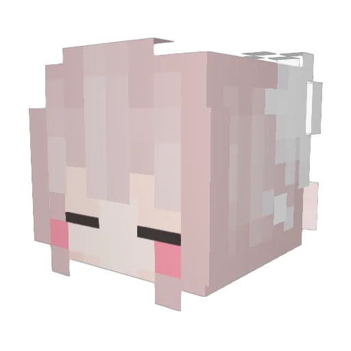 Calyxta Minecraft avatar head, 3D render