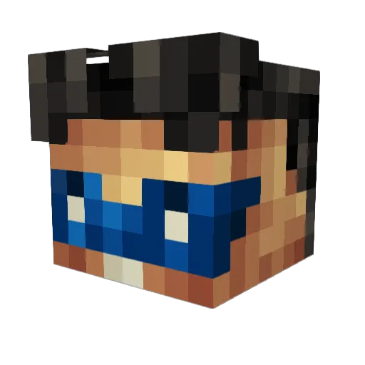 Calzulator Minecraft avatar head, 3D render