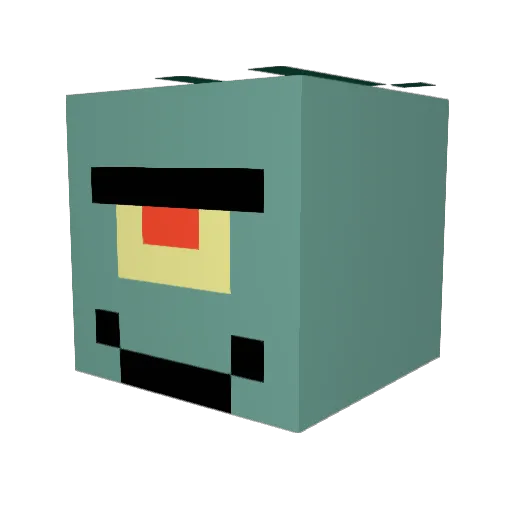 Cam07UK Minecraft avatar head, 3D render