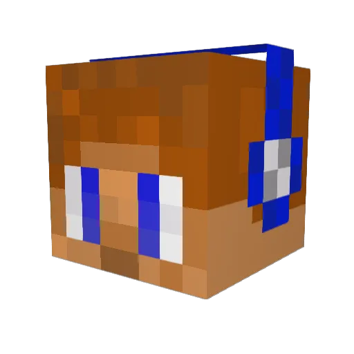 CamCBD Minecraft avatar head, 3D render