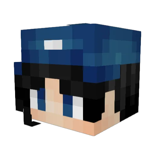 CamCornCube Minecraft avatar head, 3D render