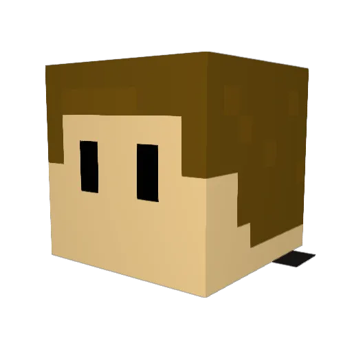 CamEpic66 Minecraft avatar head, 3D render