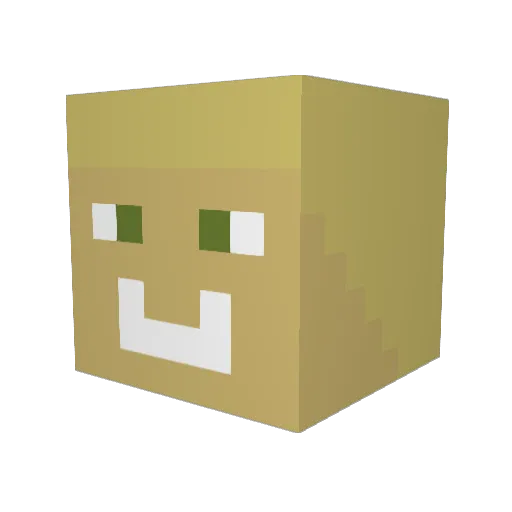 CamGam2722 Minecraft avatar head, 3D render