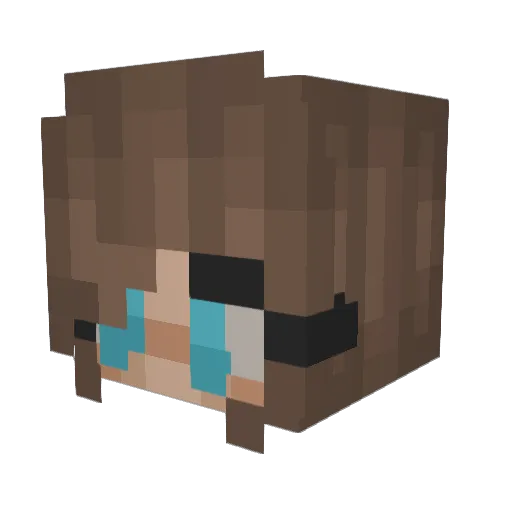 CamGames02 Minecraft avatar head, 3D render