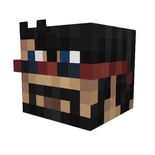 CamMiracle Minecraft avatar head, 3D render
