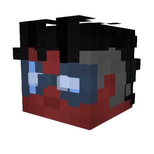 CamOfBeans Minecraft avatar head, 3D render