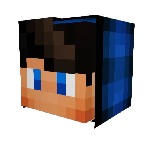 CamPlayZ1 Minecraft avatar head, 3D render