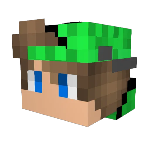CamRustad Minecraft avatar head, 3D render