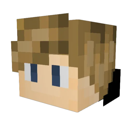 CamSails Minecraft avatar head, 3D render