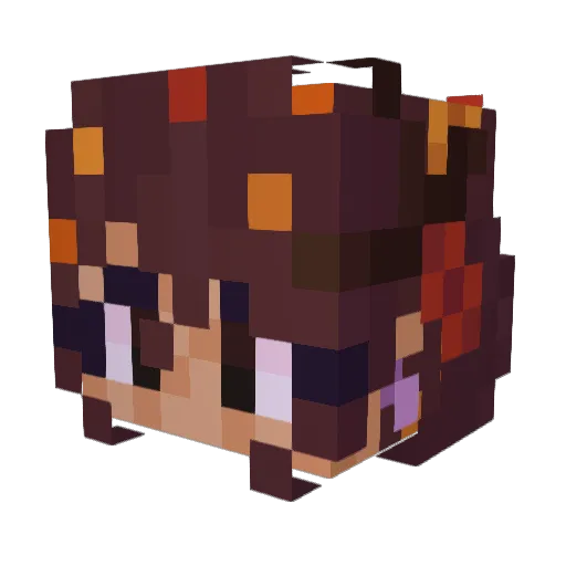 CamTGMYT Minecraft avatar head, 3D render