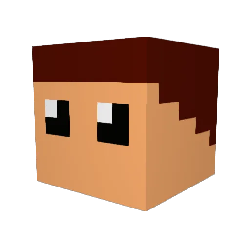 Cam_Cullen Minecraft avatar head, 3D render