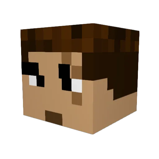 Cam_Exist119 Minecraft avatar head, 3D render
