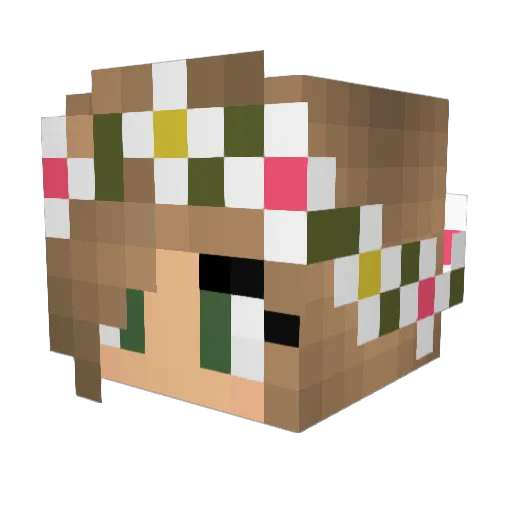 Camaille Minecraft avatar head, 3D render
