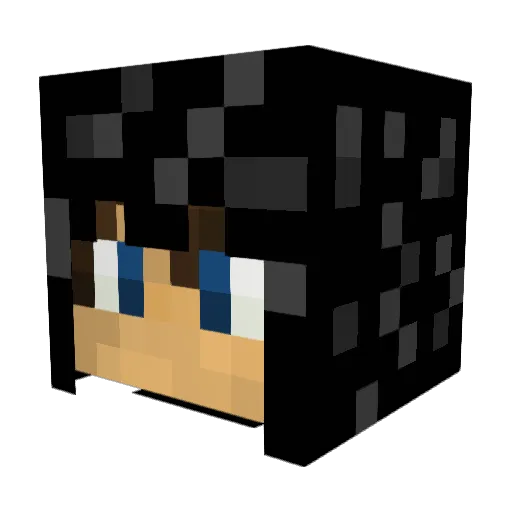 Camalow Minecraft avatar head, 3D render