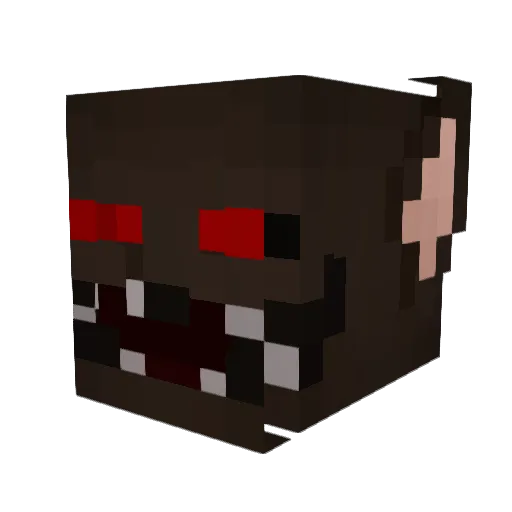 Camazot Minecraft avatar head, 3D render