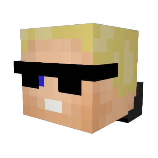 Camberoni77 Minecraft avatar head, 3D render
