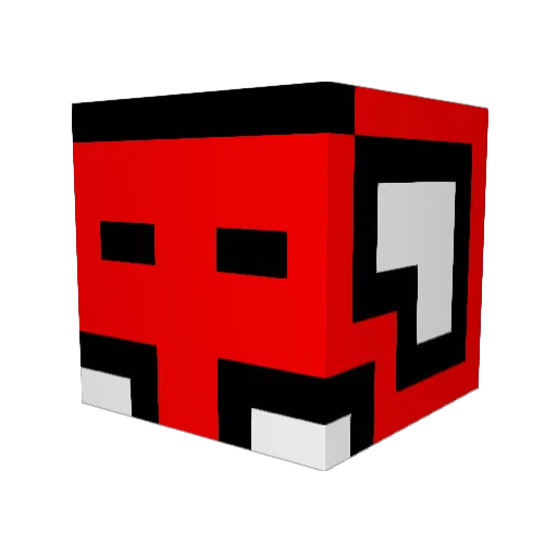 Camcorder Minecraft avatar head, 3D render