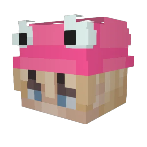 Camdeeno Minecraft avatar head, 3D render