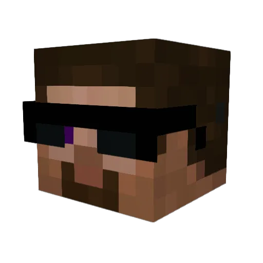 Camdesh Minecraft avatar head, 3D render