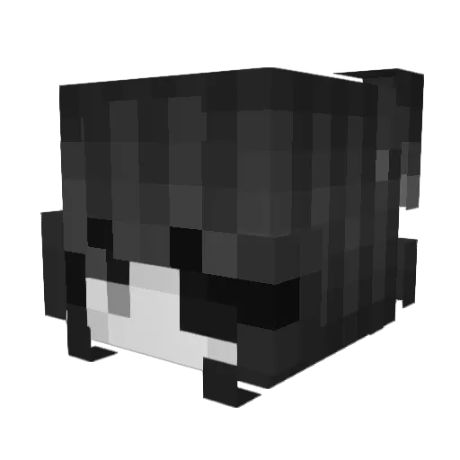 Cameila Minecraft avatar head, 3D render