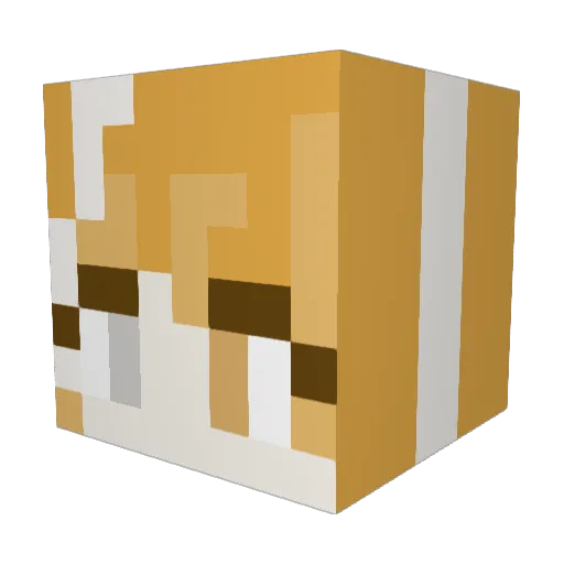 Camel09 Minecraft avatar head, 3D render