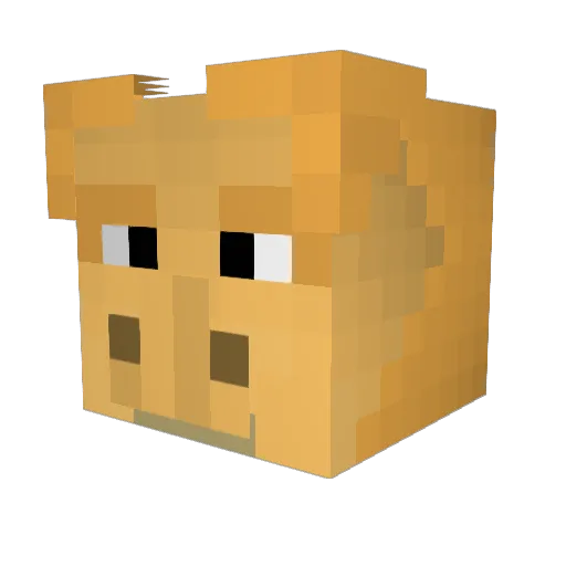 Camel187 Minecraft avatar head, 3D render