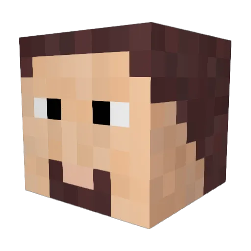 Camelele Minecraft avatar head, 3D render